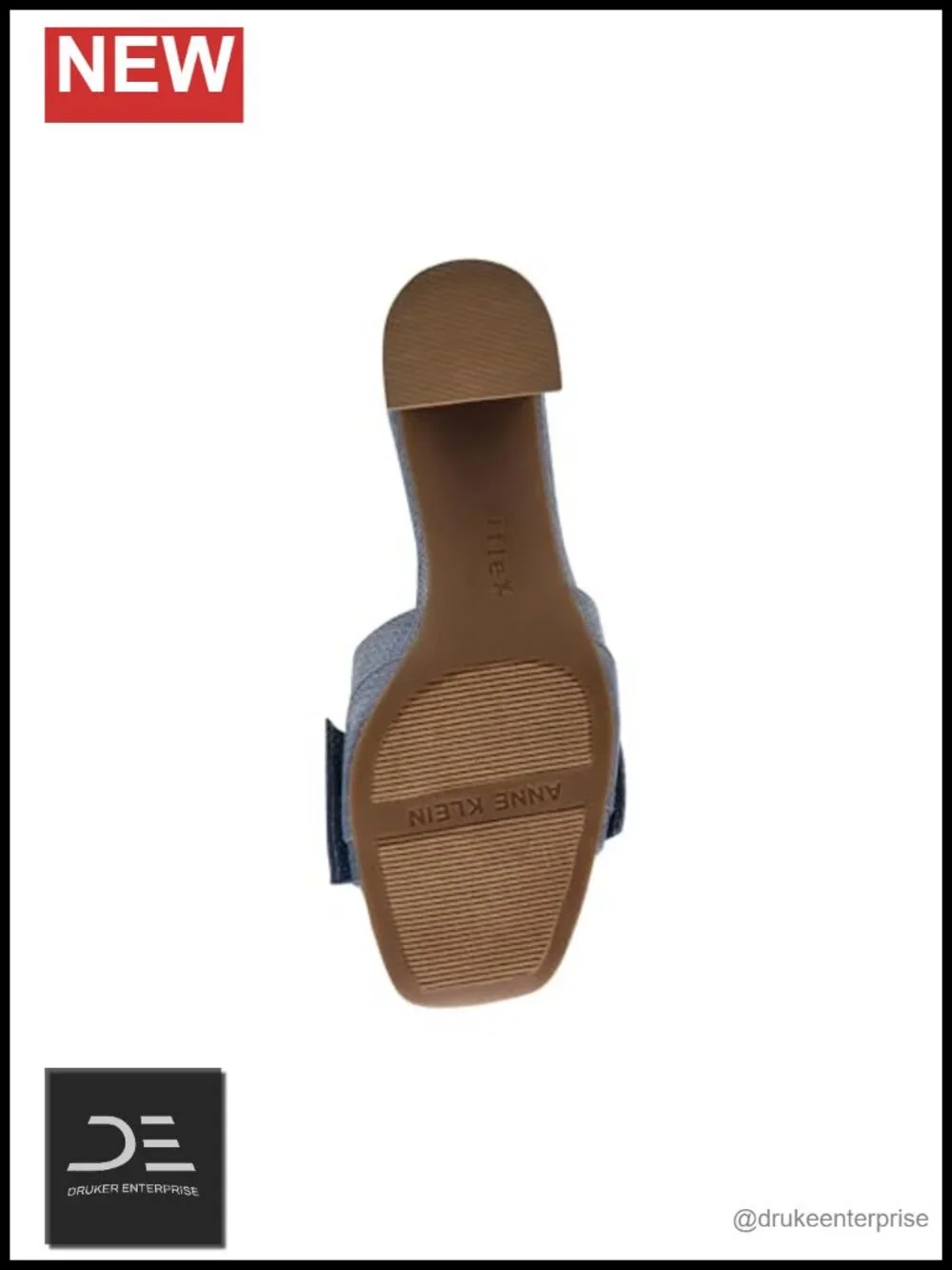 Anne Klein Kizmet Heeled Sandals PU Block Heel Slip On Bow